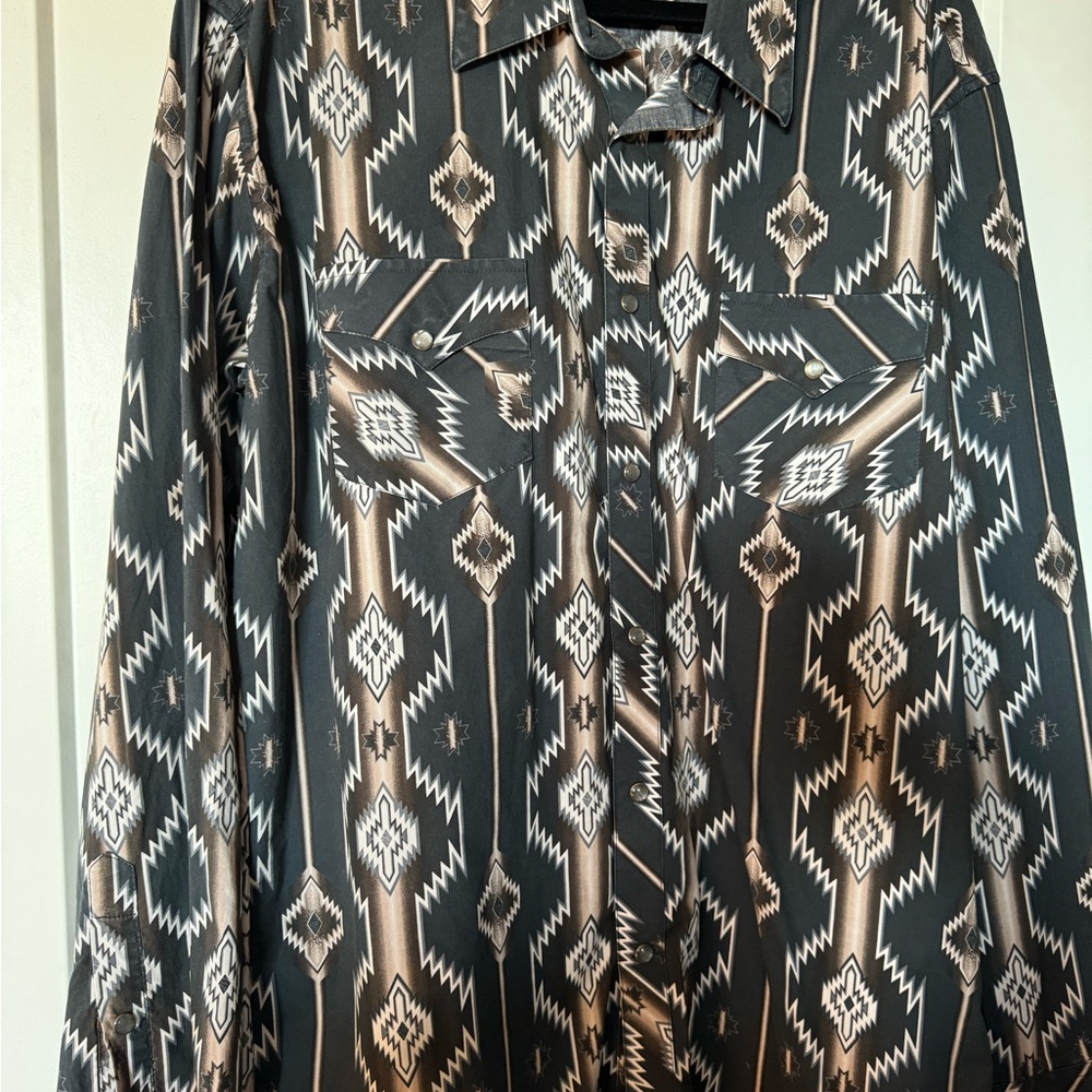 Men's Black and Brown Patterned Jacket